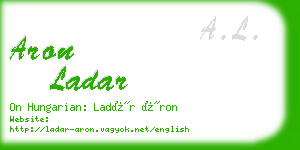 aron ladar business card